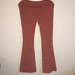 burnt orange flair pants